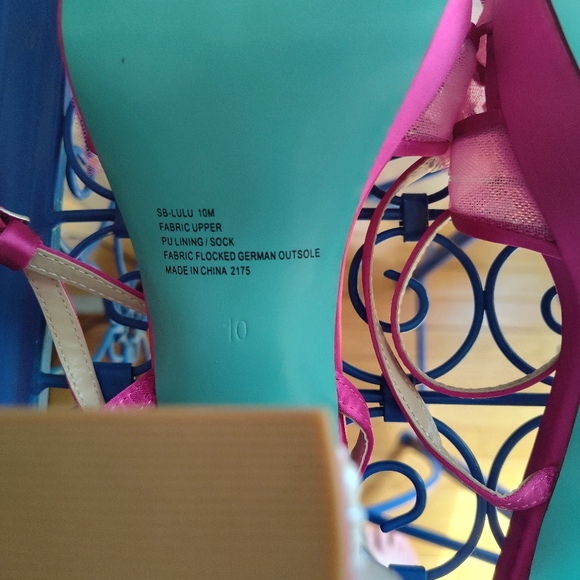 Betsey Johnson Hot Pink Tulle Bow Slingback Heels peep toe - Picture 9 of 16